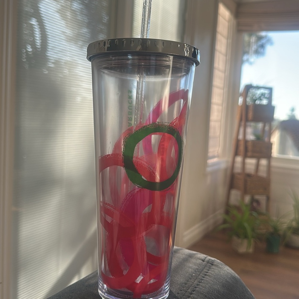 NEW 2014 Holiday Starbucks Cold Cup Tumbler 24 oz Venti - Picture 2 of 3